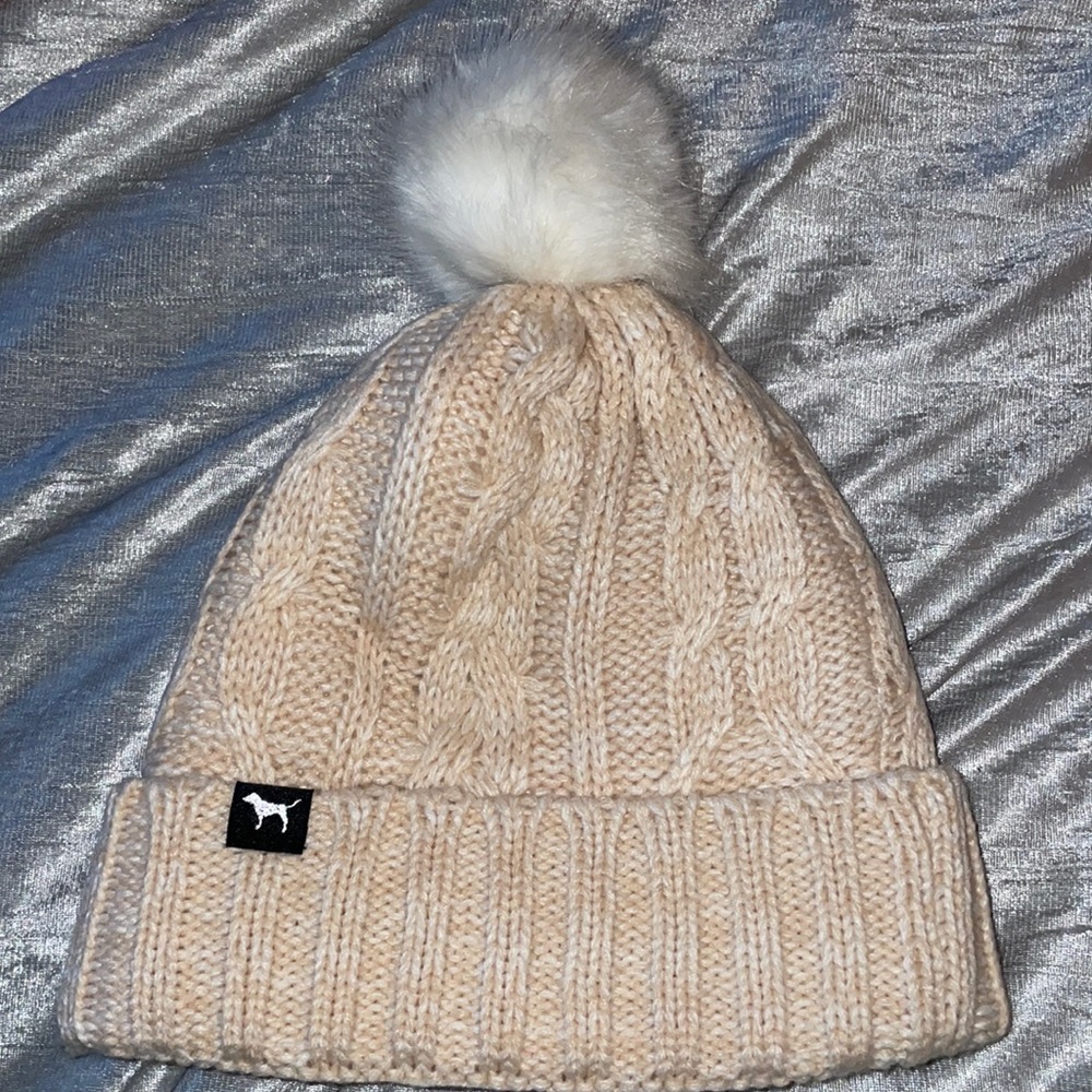 PINK Sherpa lined Beanie